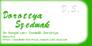 dorottya szedmak business card